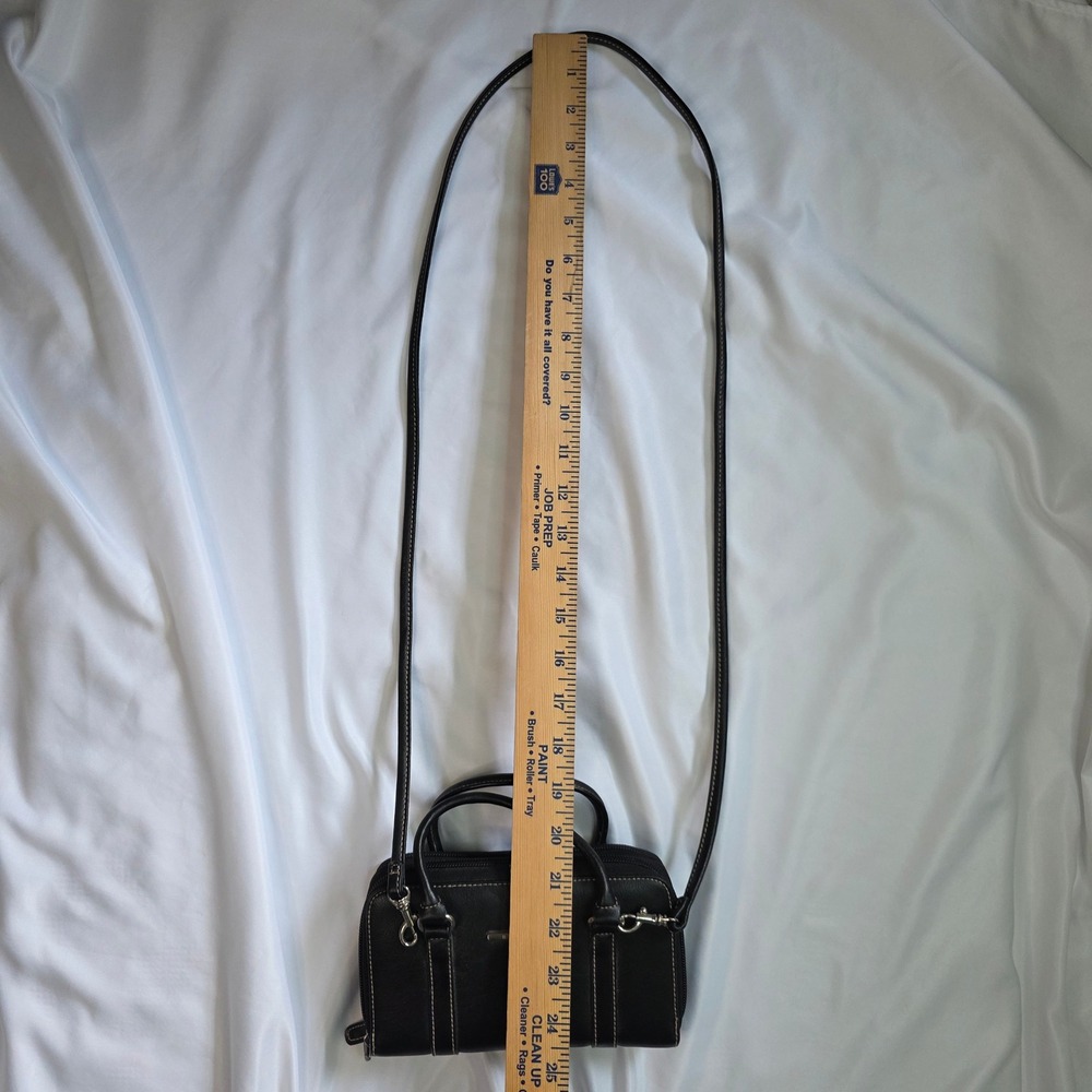 Vintage Rosetti Black Organizer Crossbody Bag Wallet Calculator Mirror retro - Picture 15 of 16